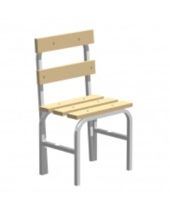 Скамья гардеробная со спинкой (липа) 600х375х850