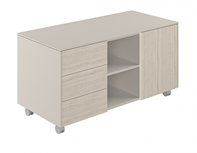 Тумба мобильная 3-х секционная NZ-0223.GS.YN