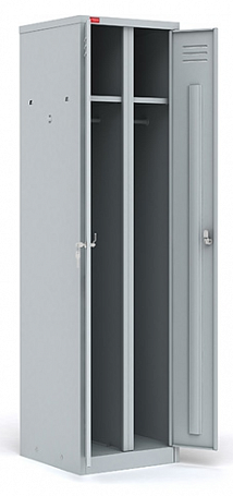 Двухсекционный металлический шкаф для одежды ШРМ-С