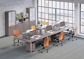 Стильный и комфортный офис с серий мебели Metal System Style.